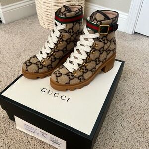 GUCCI WOOL GG BOOTS AUTHENTIC